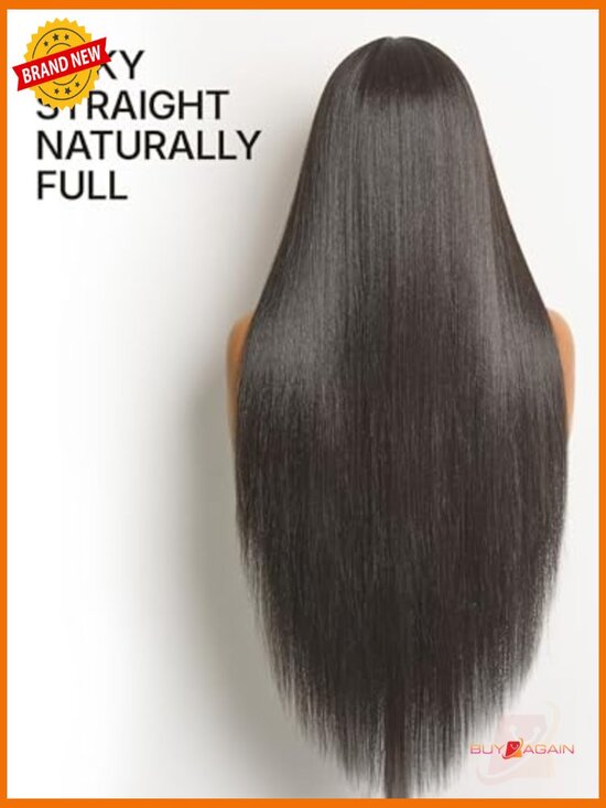 Veralux Blend Human Hair Glueless Lace Wig 28 Inch Straight HD Lace Beginner main image 4